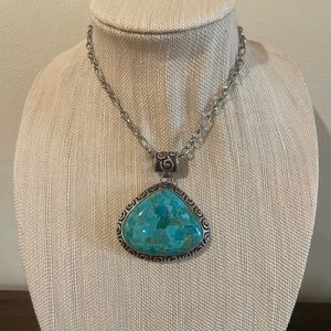 Vintage Turquoise and Sterling Silver Necklace